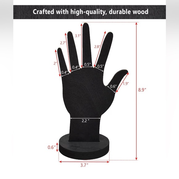 Jewelry Display - Wood 2 Way 8” x 3” - Picture 2 of 5